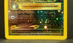 Pokemon PICHU # 35 Black Star With SWIRL Reverse Holo Promo - Image 3