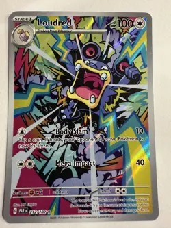 Pokemon TCG Loudred 212/182 Sv04: Paradox Rift Illustration Rare - Image 1