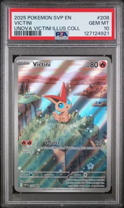 PSA 10 VICTINI #208 BLACK STAR PROMO 2025 POKEMON SVP EN UNOVA VICTINI ILLUS COL - Image 1