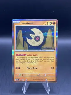 Pokemon TCG Lunatone Mega Evolution 004 NM Prerelease Promo Stamped - Image 1