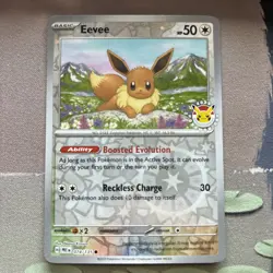 Eevee 074/131 Sv: Prismatic Evolutions Promo 2025 Pokemon Day Stamp NM-MINT #02 - Image 1