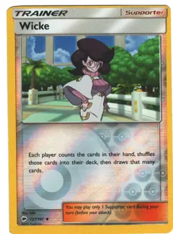 Wicke 127/147 Burning Shadows Reverse Holo Uncommon Pokemon TCG - Image 1