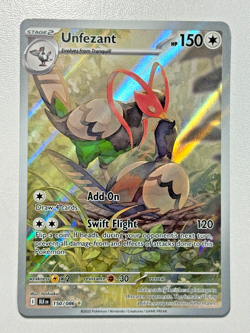 Pokemon TCG Unfezant 150/086 SV:Black Bolt Illustration Rare Holo NM - Image 1