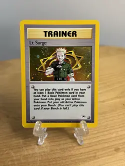 Pokemon Lt. Surge Gym Heroes 17/132 Holo Unlimited Holo Rare SWIRL - Image 1