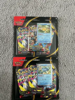 Pokemon TCG: Set of 2 Mega Evolution 3 Pack Blister Golduck & Psyduck SEALED - Image 1