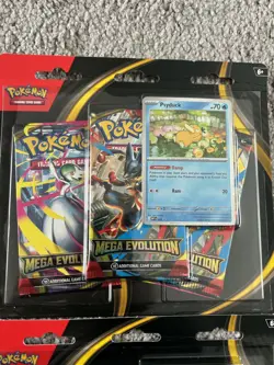 Pokemon TCG: Set of 2 Mega Evolution 3 Pack Blister Golduck & Psyduck SEALED - Image 2