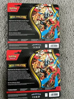 Pokemon TCG: Set of 2 Mega Evolution 3 Pack Blister Golduck & Psyduck SEALED - Image 3