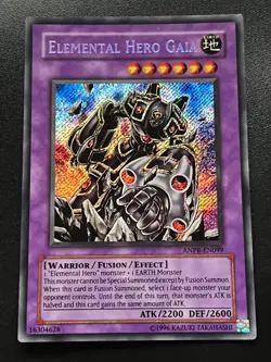 Elemental Hero Gaia ANPR-EN099 Secret Rare Unlimited Near Mint Yugioh - Image 1