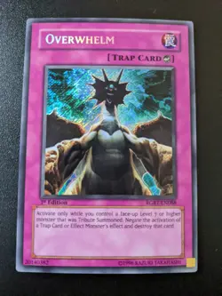 Overwhelm RGBT-EN088 Secret Rare 1st Edition Very Good to Near Mint Yugioh - Image 1