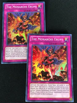YUGIOH THE MONARCHS ERUPT PRIO-EN076 1ST SUPER X2 (NM) - Image 1