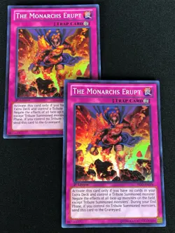 YUGIOH THE MONARCHS ERUPT PRIO-EN076 1ST SUPER X2 (LP) - Image 1