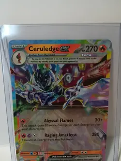 Pokemon TCG Ceruledge EX 036/191 Surging Sparks Double Rare Tera Card - Image 2