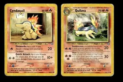Cyndaquil 57/111 & Quilava 47/111 Neo Genesis Set Pokemon Card - Image 1