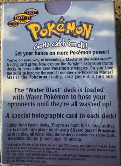 POKEMON WATER BLAST DECK TRADING CARD GAME. CARDS MINT CONDITION NEVER USED - Image 2