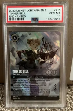 Disney Lorcana the First Chapter Tinker Bell Giant Fairy Enchanted Card PSA 10 - Image 1