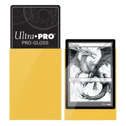 100 ULTRA PRO STANDARD SIZE GLOSS YELLOW DECK PROTECTOR Card Sleeves mtg ccg tcg - Image 2
