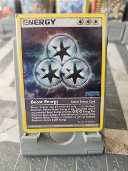 Pokemon Cards Boost Energy 98/115 Rare HOLO Shiny EX UNSEEN FORCES Stamped LP - Image 1
