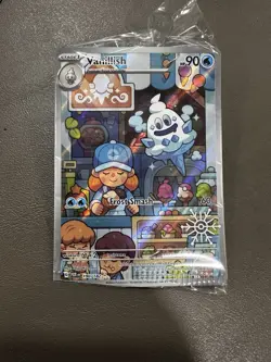 Miscut Crimp Error Pokemon Card TCG Vanillish Paradox Rift 190/182 Holiday Stamp - Image 1
