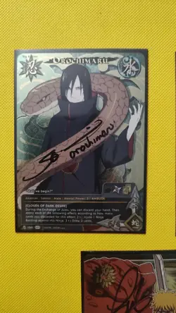 Naruto TCG Forth Hokage, Orochimaru, & Kiba Cards, Signed By English Voice Actor - Image 4