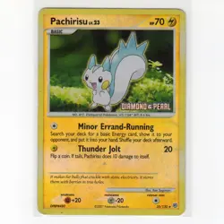 Pokemon TCG Pachirisu 035/130 Burger King DP Reverse Holo Promo Card EN-HP 2007 - Image 1