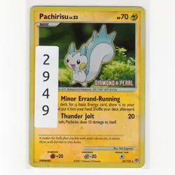 Pokemon TCG Pachirisu 035/130 Burger King DP Reverse Holo Promo Card EN-HP 2007 - Image 3