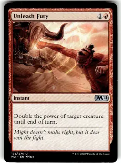 Unleash Fury NM/M* Core Set 2021 M21 ENGLISH 170/274 mtg - Image 1