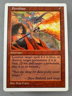 Pyroblast MTG Core Set 5th Edition Regular-Never Played Near Mint-Vintage Magic - Image 1