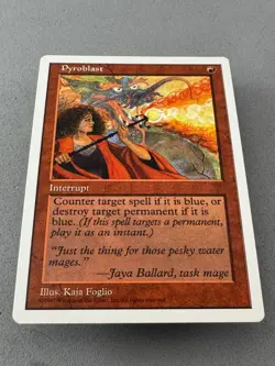 Pyroblast MTG Core Set 5th Edition Regular-Never Played Near Mint-Vintage Magic - Image 3