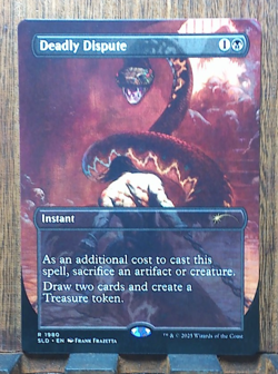 MTG💀 Deadly Dispute ( BORDERLESS Frazetta ) Secret Lair Drop NEAR MINT💕❤ - Image 2