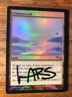 Magic the Gathering MTG foil Glimmervoid Mirrodin signed by Artist NM - Image 2