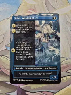 MTG Jill, Shiva's Dominant Borderless Non Foil R 0378 Final Fantasy NM - Image 2
