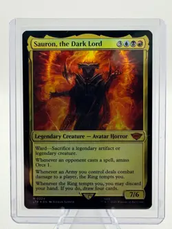 Near Mint Foil Sauron, the Dark Lord LTR 224 Lord of the Rings - Image 1
