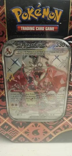 Pokemon TCG: Paldean Fates Tin - Charizard - New & Sealed | 5 Packs - Image 2