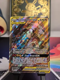Reshiram and Zekrom GX 222/236 Tag Team Pokemon Cosmic Eclipse 2019 NM - Image 1