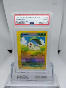 Pokemon Expedition Chikorita Reverse Holo 100/165 Psa 9 - Image 2