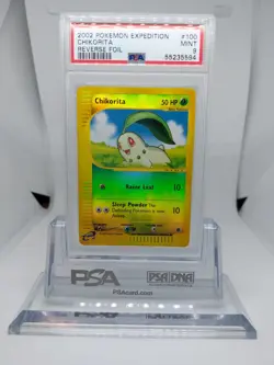 Pokemon Expedition Chikorita Reverse Holo 100/165 Psa 9 - Image 4