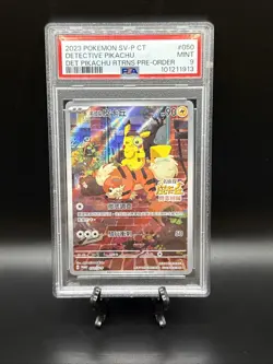 Pokemon TCG Detective Pikachu 050/SV-P Pre-Order Promo PSA 9 MINT - Image 1