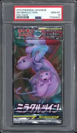2019 Pokemon Japanese Miracle Twin Foil / Booster Pack PSA 10 - Image 1