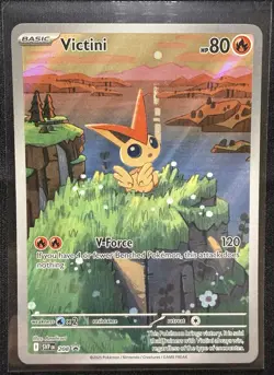 Pokemon TCG Victini 208 Black Star Promo Black and White Scarlet and Violet - Image 1