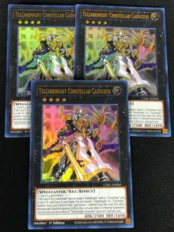 YUGIOH TELLARKNIGHT CONSTELLAR CADUCEUS CYAC-EN045 1ST ULTRA X3 (NM) - Image 1
