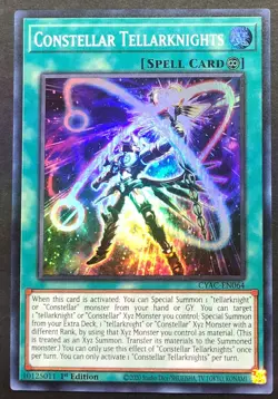 YUGIOH Constellar Tellarknights CYAC-EN064 Super Rare 1st Edition NM/Mint - Image 1