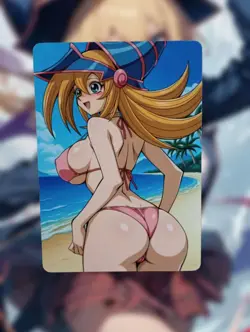 Dark Magician Girl Yugioh Anime Waifu Sexy Goddess Doujin Lewd Hentai Card - Image 1