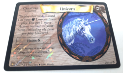 Harry Potter TCG Unicorn Foil 20/116 Near Mint Rare Creature Card Health 6, Star - Image 1
