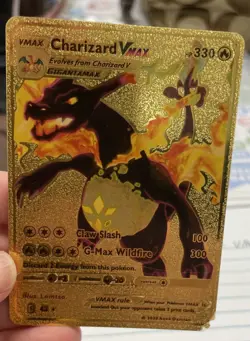 Charizard VMAX Gold Foil Textured Collectible Card Pokemon 330 - Image 1