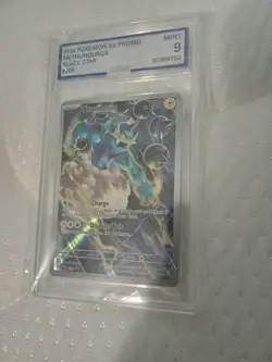 2025 Pokemon 9V Promo FA/Thundurus Black Star #209 Mint 9 Graded Card - Image 2