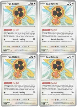 Fan Rotom 118/142 - Stellar Crown - Pokemon Card Lot - Playset x4 - Image 1