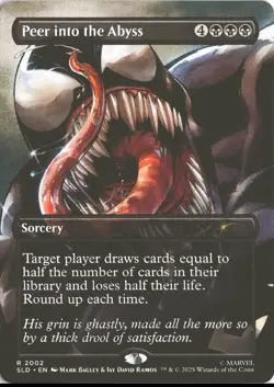 MTG Peer Into The Abyss (2002) *Non-Foil* Full Color Secret Lair: Venom MT/NM - Image 1