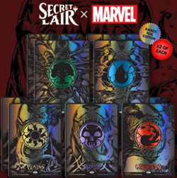 Raised Foil VENOM LANDS Mana Symbiote Marvel Spider-Man Secret Lair MTG - Sealed - Image 2