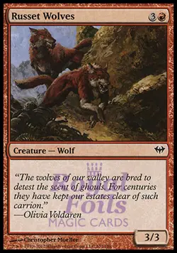 Russet Wolves 4x FOIL DKA MTG Dark Ascension Common MINT red - Image 1