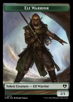 MTG Elf Warrior // Cleric ** Commander Masters Tokens ** English - Image 1